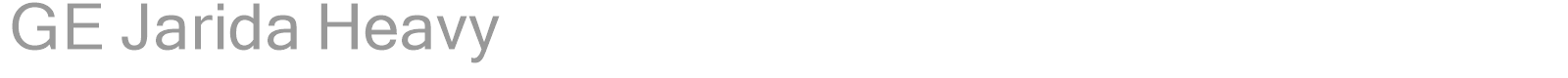 GE Jarida Heavy font preview